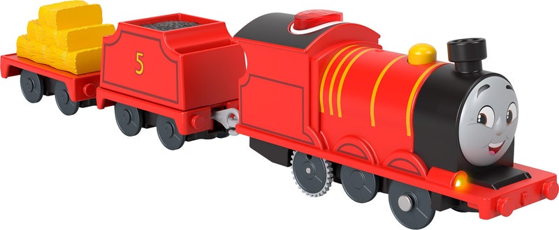 Thomas & Friends Motorized Toy Train Talking James Battery-Powered Engine with Sounds & Phrases for Pretend Play Preschool Kids Ages 3+ Years - Image 1