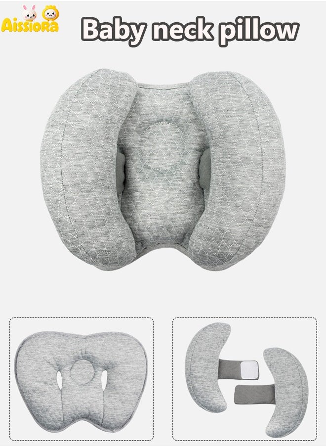 Aissiora Baby Neck Pillow - Car Headrest Pillow for Toddlers - Adjustable Toddler Headrest Neck Support, Baby Neck Pillow, Travel Pillow Headrest for Car Seat  - Image 1