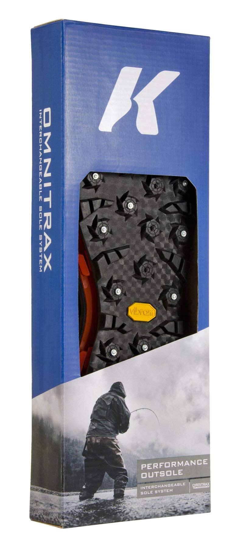 Korkers OmniTrax v3.0 Studded Vibram Idrogrip Accessory Sole, Black/Yellow, 11 - Image 2