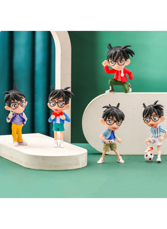 Generic - 7 Generation Conan 5 Bags Hand Version Model Cartoon Spot Car Ornaments Gift Key Chain Collection Stall-Color:The Eighth Generation Conan 5 (about 10.5cm) - Image 1