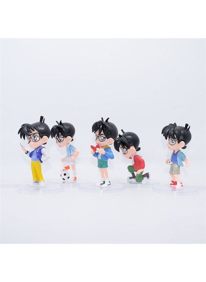 Generic - 7 Generation Conan 5 Bags Hand Version Model Cartoon Spot Car Ornaments Gift Key Chain Collection Stall-Color:The Eighth Generation Conan 5 (about 10.5cm) - Image 1