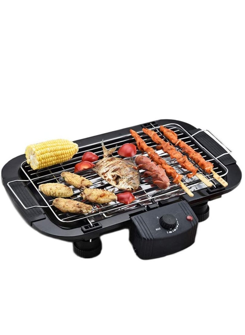 Generic - Smokeless Indoor/Outdoor Electric Grill Portable Tabletop Grill Kitchen BBQ Grills Adjustable Temperature Control,Removable Water Filled Drip Tray,2000W,Black（EU Plug） - Image 1