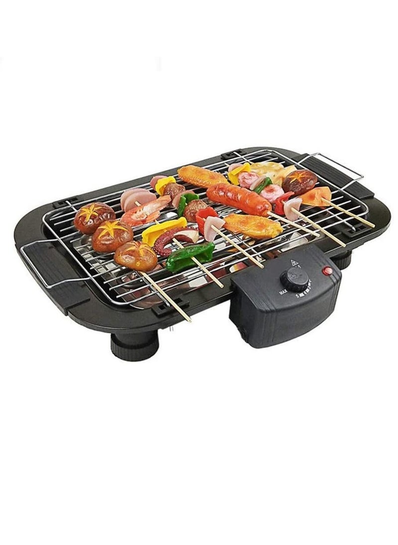 Generic - Smokeless Indoor/Outdoor Electric Grill Portable Tabletop Grill Kitchen BBQ Grills Adjustable Temperature Control,Removable Water Filled Drip Tray,2000W,Black（EU Plug） - Image 1