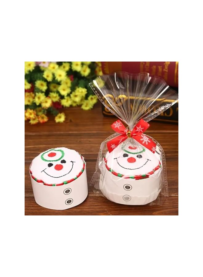 The Bros Cupcake Hand Towel Set - 3 Pack of Christmas Tree, Santa, and Snowman – 100% Cotton, Soft 30x30cm Christmas Towel - for Gifting, Stocking Stuffers, and Holiday Décor - Image 5