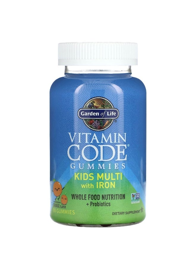 Garden of Life Garden of Life, Vitamin Code Gummies, Kids Multi with Iron, Orange, 90 Gummies 