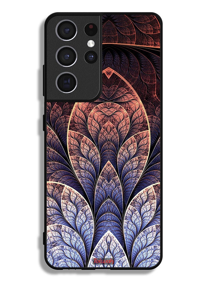 Tolwak Samsung Galaxy S21 Ultra 5G Protective Case Cover Floral Fractal Abstract - Image 3