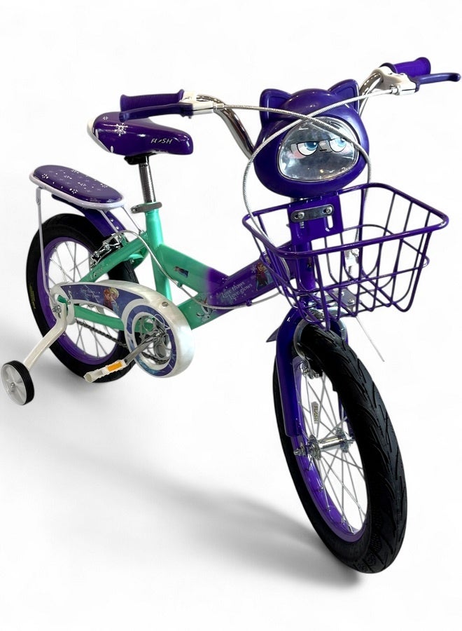 Flash Girls' bike with lights and sounds from Flash - Purple color - Size 12 - From 3 to 5 years - Official agent in Egypt, product GTG TOYS - Image 3