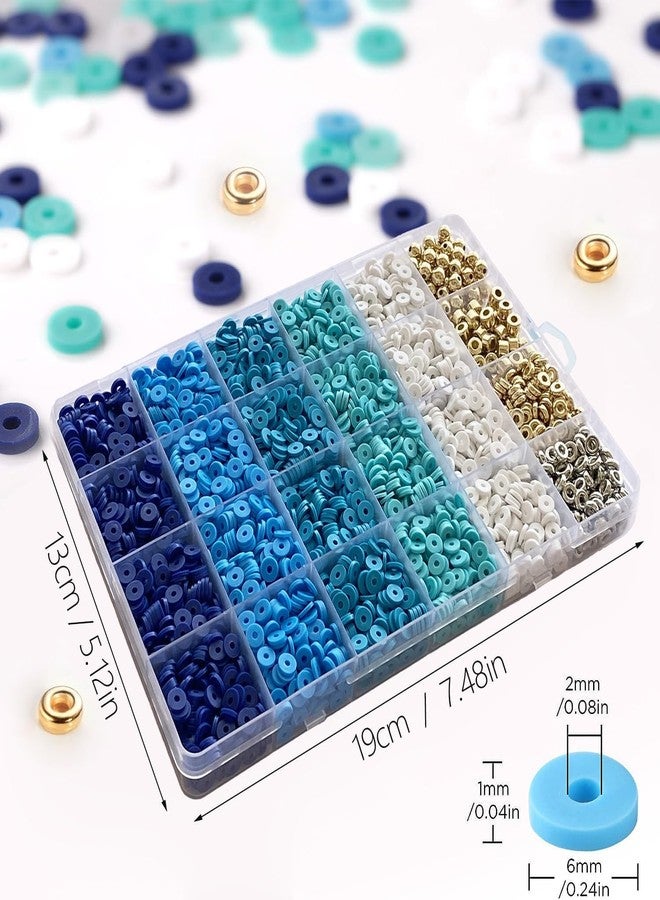 سيميكسيسن مجموعة خرز طينية لصنع الأساور من سيمكسن، مجموعة خرز للأساور للبنات والأولاد والنساء، خرز طيني أبيض وأسود لصنع المجوهرات والقلائد، خرز طيني بوليمر ناعم مع خرز فاصل (DIYBeadsSet-5) - Image 2