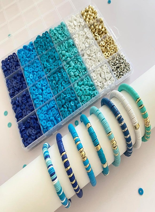 سيميكسيسن مجموعة خرز طينية لصنع الأساور من سيمكسن، مجموعة خرز للأساور للبنات والأولاد والنساء، خرز طيني أبيض وأسود لصنع المجوهرات والقلائد، خرز طيني بوليمر ناعم مع خرز فاصل (DIYBeadsSet-5) - Image 4