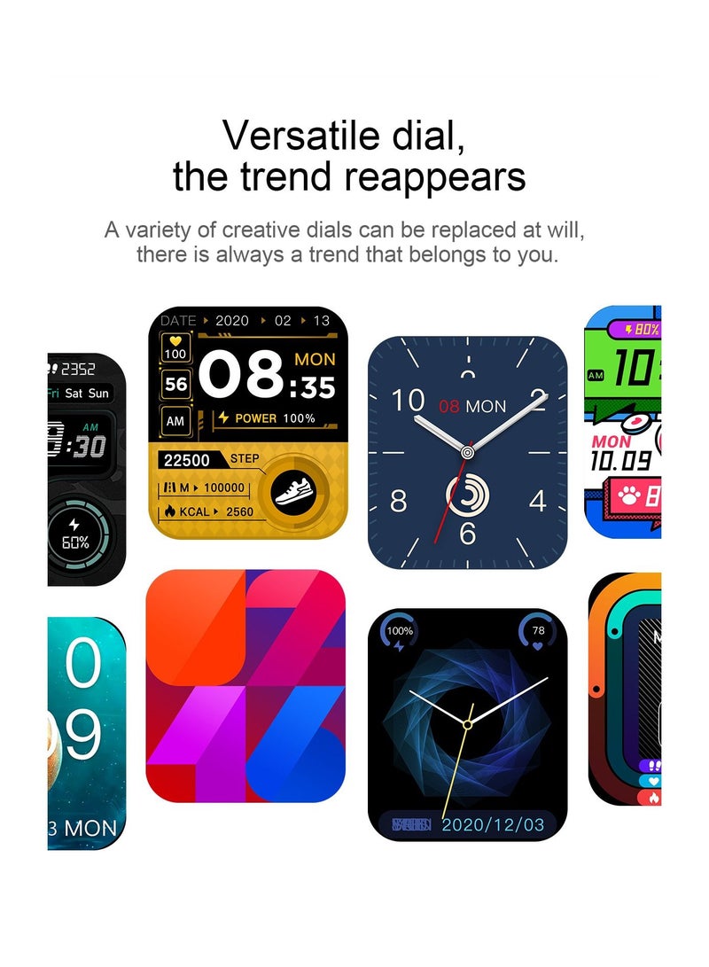 NIBEMINENT H20 Silicone 1.69 inch Full Screen Series 6 Smart Watch With Space Aluminum Case - Image 4