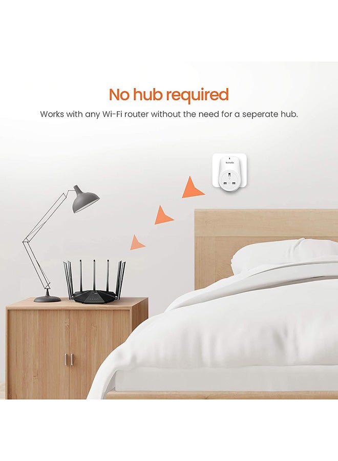 Tenda Smart Plug WiFi Outlet SP3, Works with Amazon Alexa, Google Home, Wireless Smart Socket, Remote Control Timer Plug, No Hub Required, APP Control, Pack of 1 White - Image 3