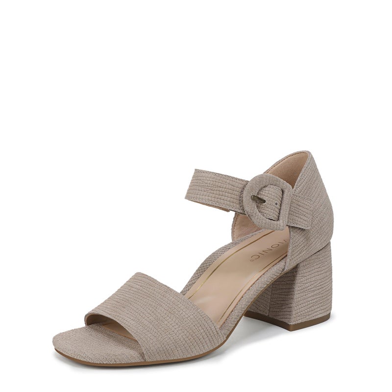 Vionic Womens Chardonnay Strappy Sandals Cobblestone Suede 9 M - Image 1