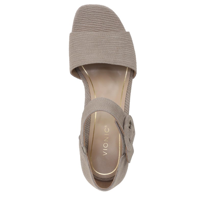 Vionic Womens Chardonnay Strappy Sandals Cobblestone Suede 9 M - Image 5