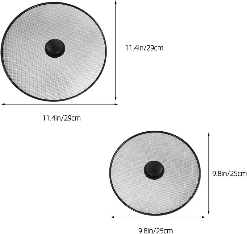 Natural material Stainless Steel Splatter Guard Set for Frying Pans 29cm 25cm Mesh Screen Anti Oil Splash Cover with Knob Cooking Grease Protector for Home Kitchen Multi-price design picks Pre-stock well-packed goods Dense area priority deliver KSA stocked goods Bulk order available stock Carefully selected solid material Fixed delivery schedule Tiered cost purchase alternatives Reinforced edge Diverse use resistant crafted quality Cost effective global grade quality Climate adapted upgraded quality Daily life matching design Local supply chain stock Simple multi-feature practical build Detachable clean Stackable design Replaceable parts Multi-purpose Globally spread simple design Repeated use trusted quality Upgraded general grade quality Air & land transit compatible Ready order processing - Image 2