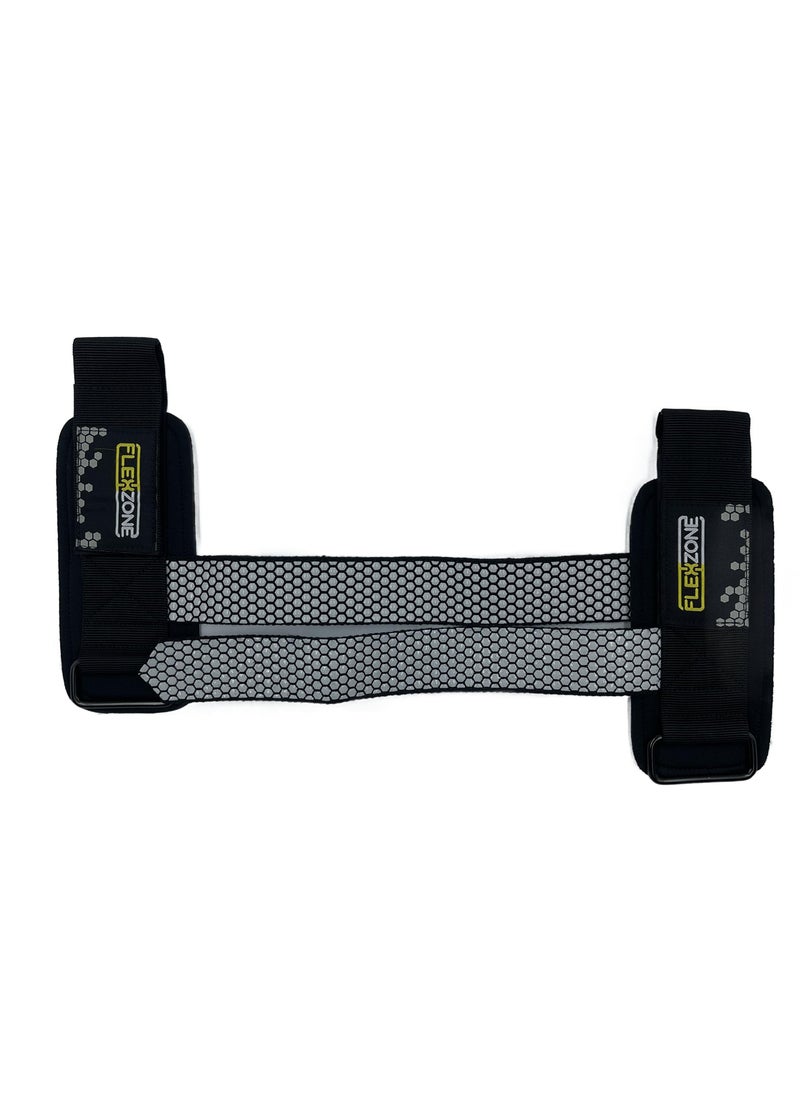 Flexzone - 1 Pair Wristband Gym Training Weightlifting Hand Bar Wrist Support Grip Barbell,Dumbbells Straps Wraps Body Building, Power Lifting - Image 1