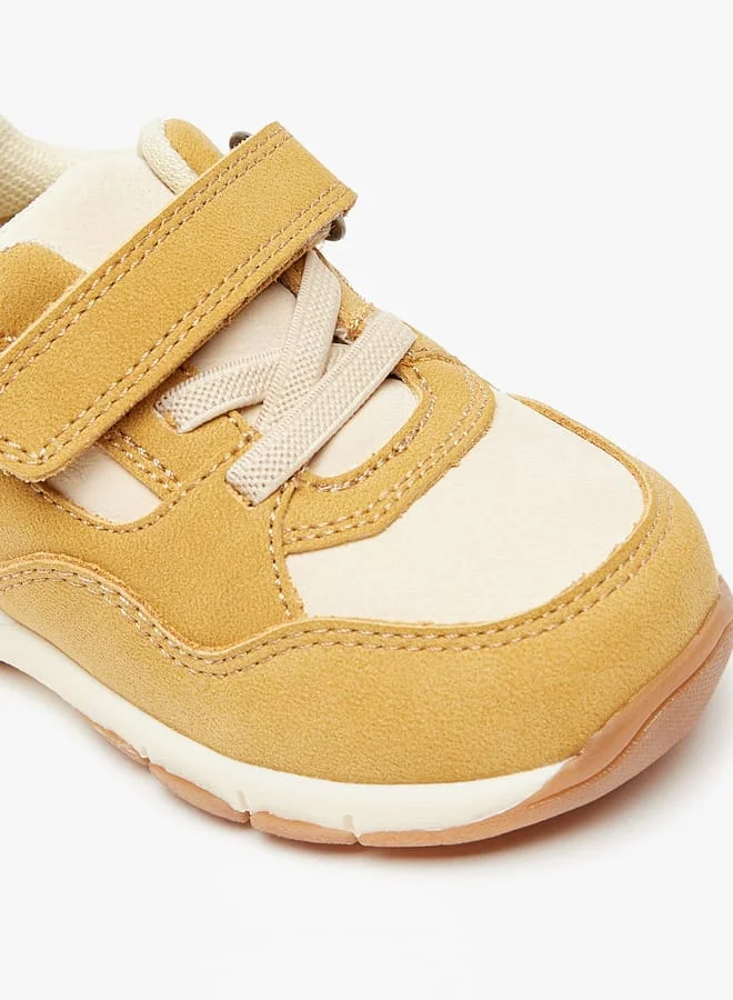 Barefeet Textured Sneakers with Hook and Loop Closure