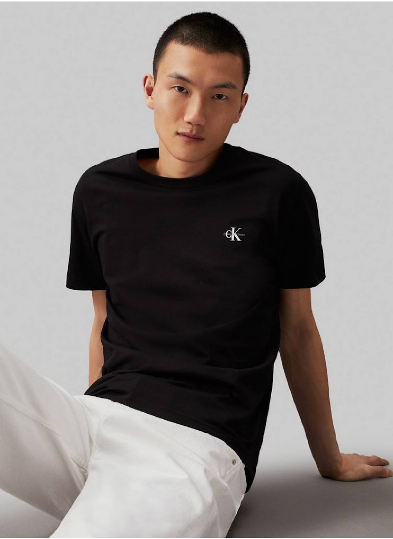 Calvin Klein Jeans - Men's 2 Pack Monogram T-Shirts - Cotton jersey, White - Image 1