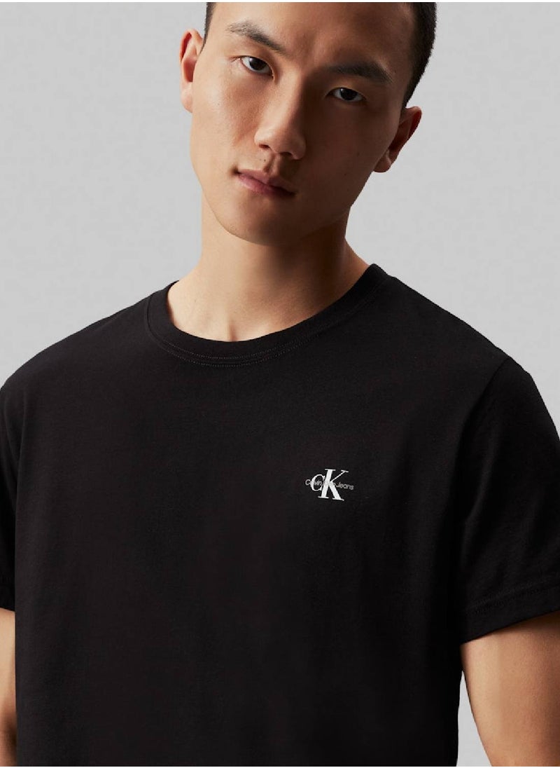 Calvin Klein Jeans - Men's 2 Pack Monogram T-Shirts - Cotton jersey, White - Image 1