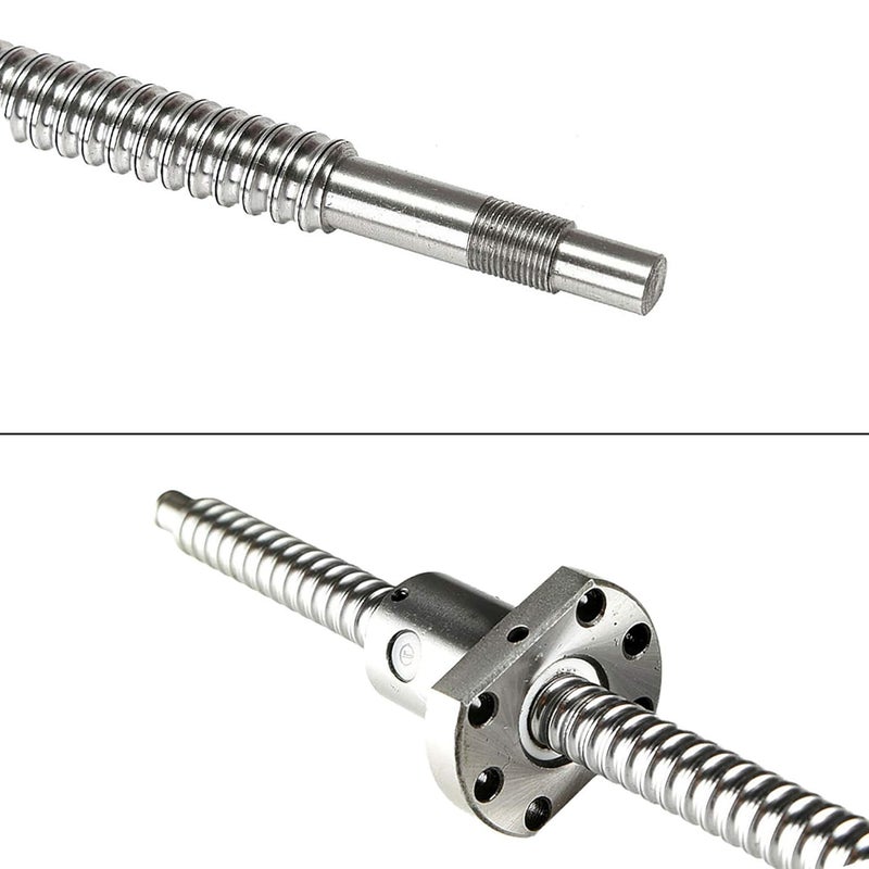 CHUANGNENG Ball Screw CNC Parts SFU1605 RM1605 16mm 1050mm with Metal Deflector Ball Screw nut BK/BF12 End Supports Ball NUT HOUSINGS 1pcs Coupler with end Machining,Length Approx 41.3inch/1050mm - Image 3