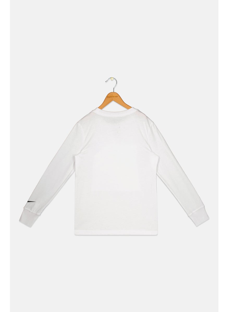 Nike Nike 3Brand by Russell Wilson Kids Boy Sportswear Fit Long Sleeve Training Sweatshirt, White  - Image 2