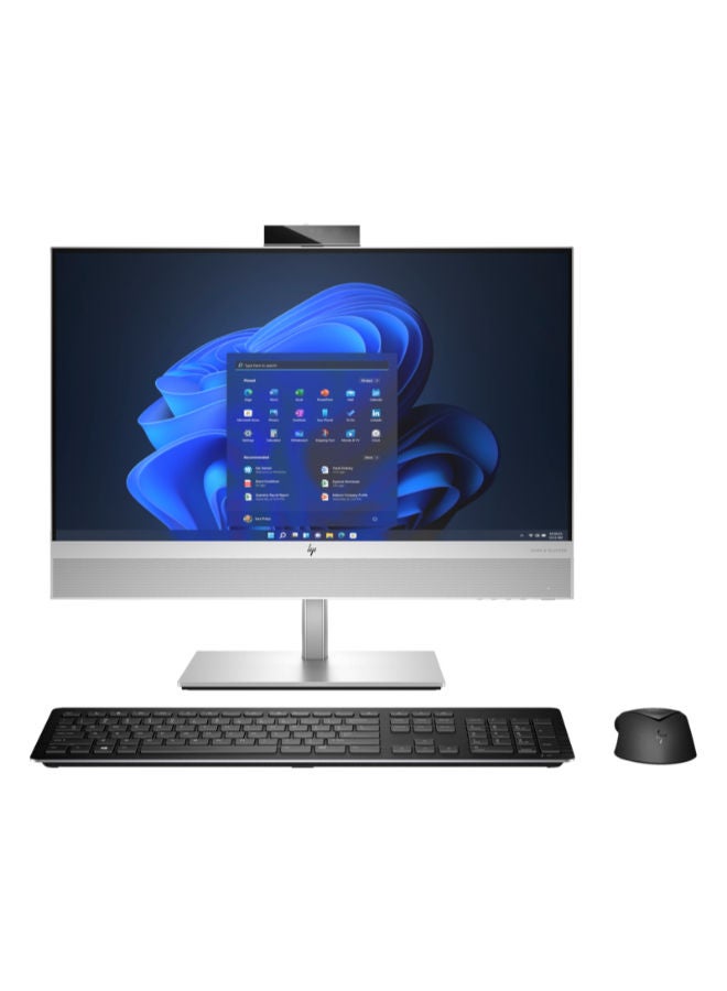 HP EliteOne 840 G9 All in one 24-inch Touch Screen FHD (1920x1080) Display/Core i7-12700 Processor/8GB RAM/512GB SSD/Windows  With Wireless Keyboard & Mouse / Wi-Fi 6E English/Arabic Silver - Image 1
