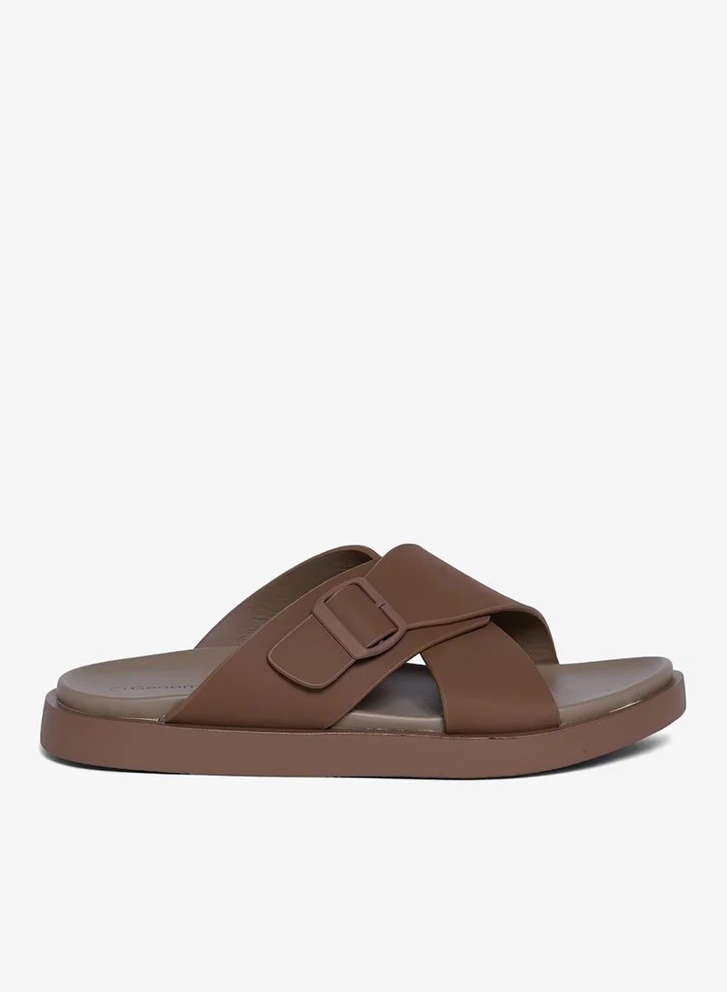 Geoomnii Geoomnii Men’s Arabic Sandals – Comfortable Casual Leather Slide Sandals for Everyday Wear