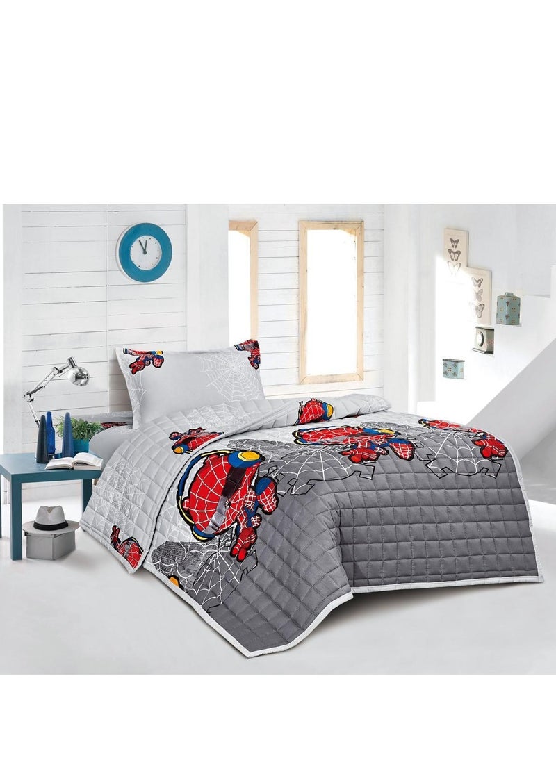 Comforter set with children's drawings, 3 pieces, compressed quilt, size 160*210 cm