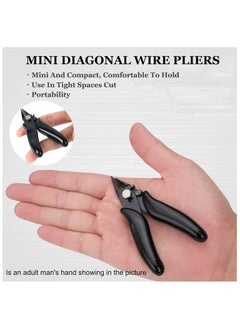 Oasisgalore 3.5-in Mini Cutter with Lock, Micro Wire Cutter with Spring, Small Snips - Black  - Image 5