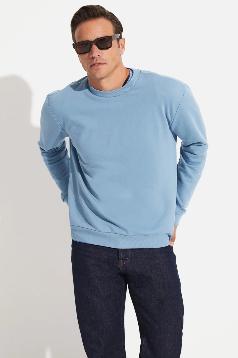 جون Men's Regular Fit Basic Crew Neck Sweatshirt