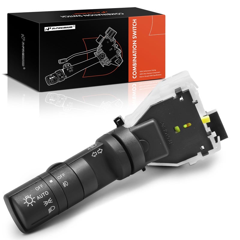 مفتاح إشارة الانعطاف متعدد الوظائف متوافق مع نيسان أرمادا ، فرونتير ، ماكسيما ، مورانو ، باثفايندر ، كويست ، تيتان ، إنفينيتي FX35 FX45 QX56 مع أضواء الضباب والمصابيح الأمامية الأوتوماتيكية