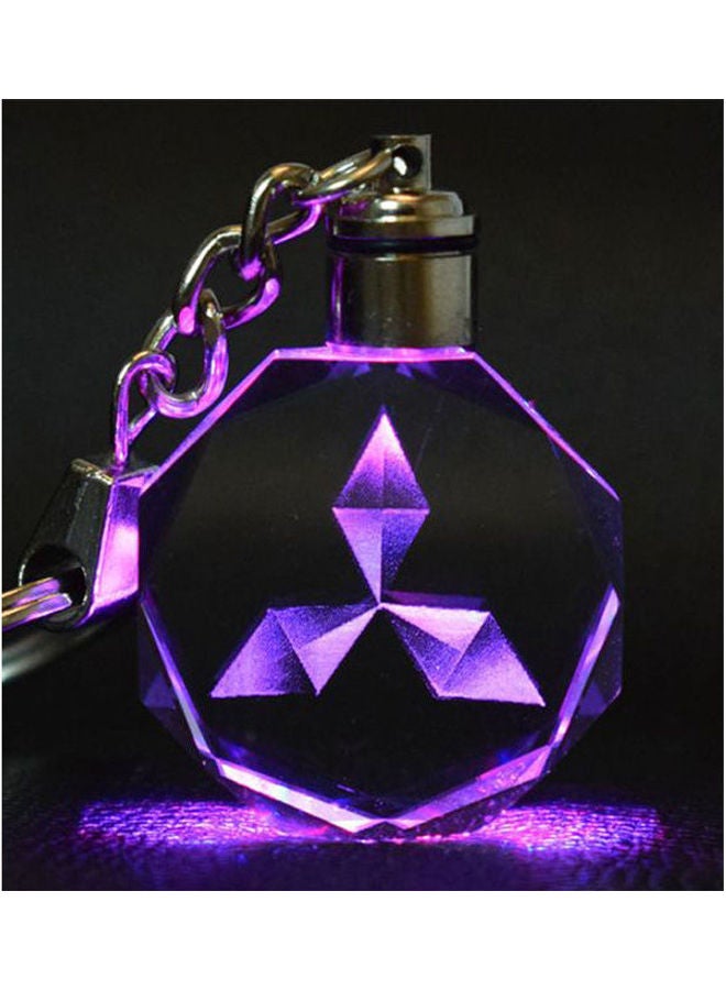Loquat Keychain With Mitsubishi Lancer Car Logo With Changing Color Light