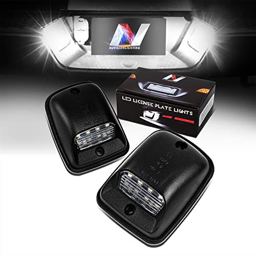 NUVISION LIGHTING NVL-LPL-007 Pair of Black Clear Lens LED License Plate Lights Compatible with 1995-2004 Tacoma / 1992-1998 T100 - Image 1