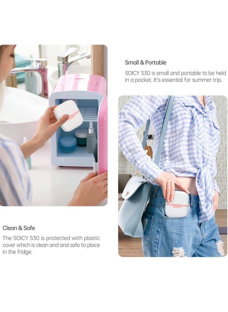 Prime Ice Mold Ice Roller Ice Maker For Face And Eyes Puffiness Relief Shrink Pores & Tighten Skin Reusable Face Ice Face Roller Skin Care Tools  Plastic Cover-Blue - Image 5