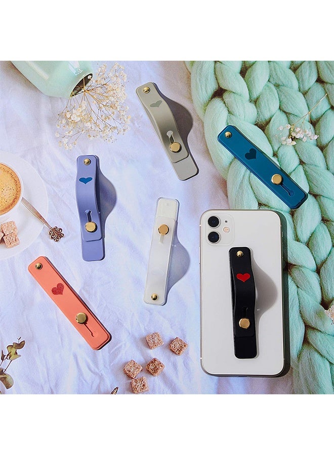 Peachjoy Phone Finger Grip, 6 Pieces Phone Grip Holders, Cell Phone Grip Strap Telescopic Phone Finger Strap Stand Universal Finger Kickstand for Most Smartphones, Vintage Colors (Light color) - Image 2