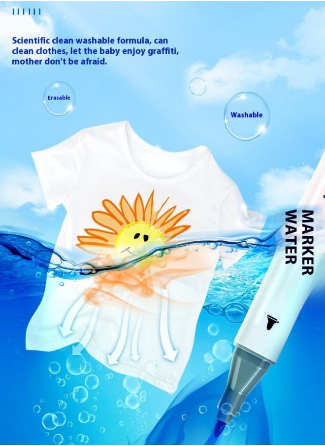 Deli - Deli 24-Color Double-Ended Markers – Water-Based, Washable Art Markers for Kids - Image 1