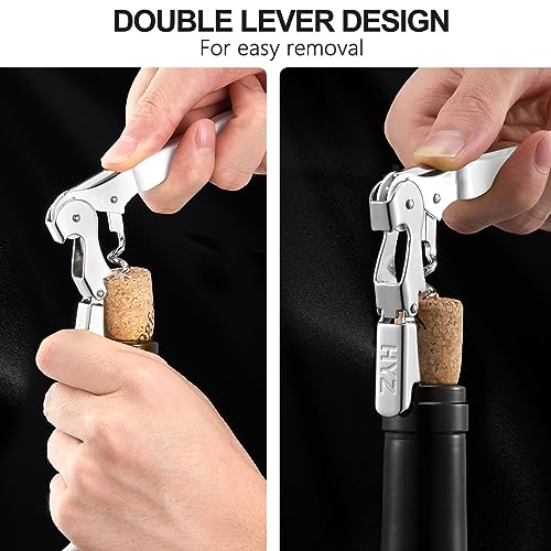 HYZ Wine Opener Bulk 20-Pack for Bartender, Professional Waiter Corkscrew Wine Key for Servers & Restaurant, Double Hinged Wine Bottle Opener with Foil Cutter, Commercial Bulk Set, (Multicolor) - Image 4