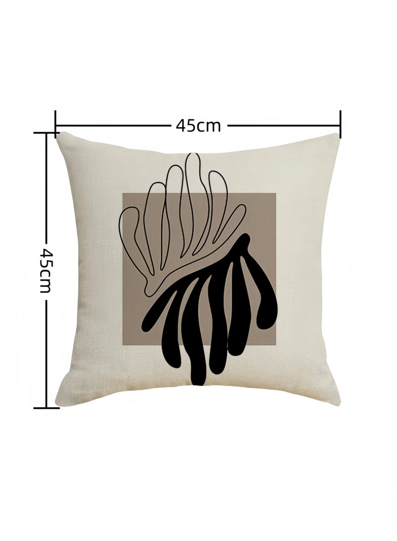 لغة أغطية وسادة مجموعة من 4 ، رمي غطاء وسادة ، الطراز الحديث وسادة يغطي 45 سنتيمتر x 45 سنتيمتر ، ل غرفة المعيشة أريكة الأريكة السرير وسادات 18 × 18 بوصة (نمط مزدوج الوجهين) - Image 4