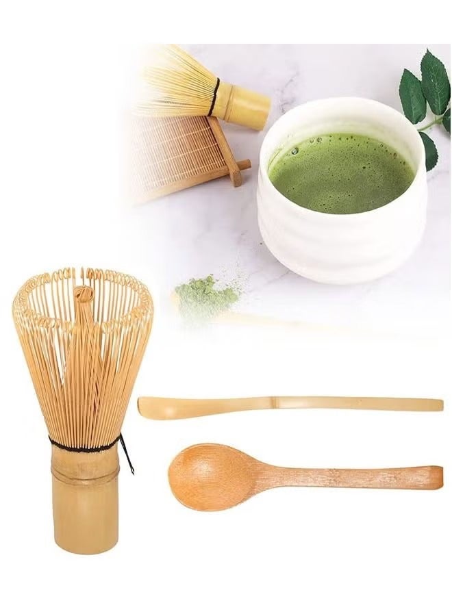 3-Piece Matcha Tea Whisk Set Traditional Handmade Matcha Tea Tool Whisk Set Ceremony Accessories Set Matcha Stirrer Bamboo Spoon Set - Image 1