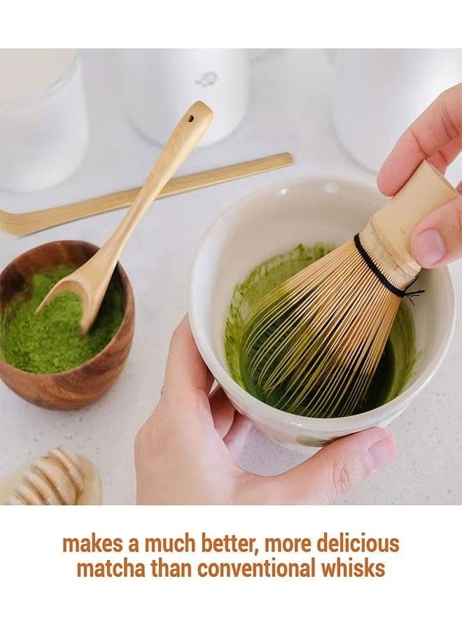 3-Piece Matcha Tea Whisk Set Traditional Handmade Matcha Tea Tool Whisk Set Ceremony Accessories Set Matcha Stirrer Bamboo Spoon Set - Image 2