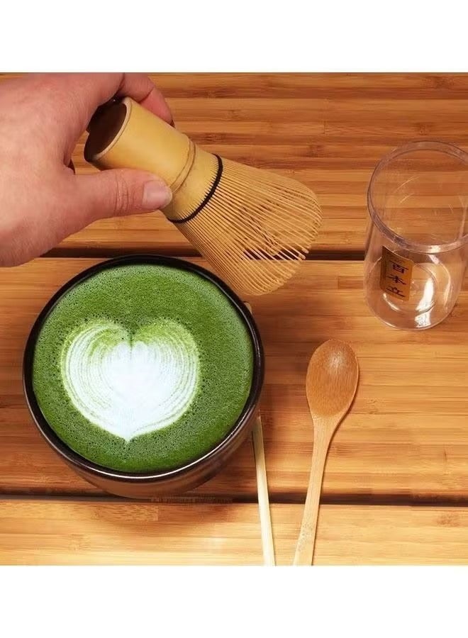 3-Piece Matcha Tea Whisk Set Traditional Handmade Matcha Tea Tool Whisk Set Ceremony Accessories Set Matcha Stirrer Bamboo Spoon Set - Image 4