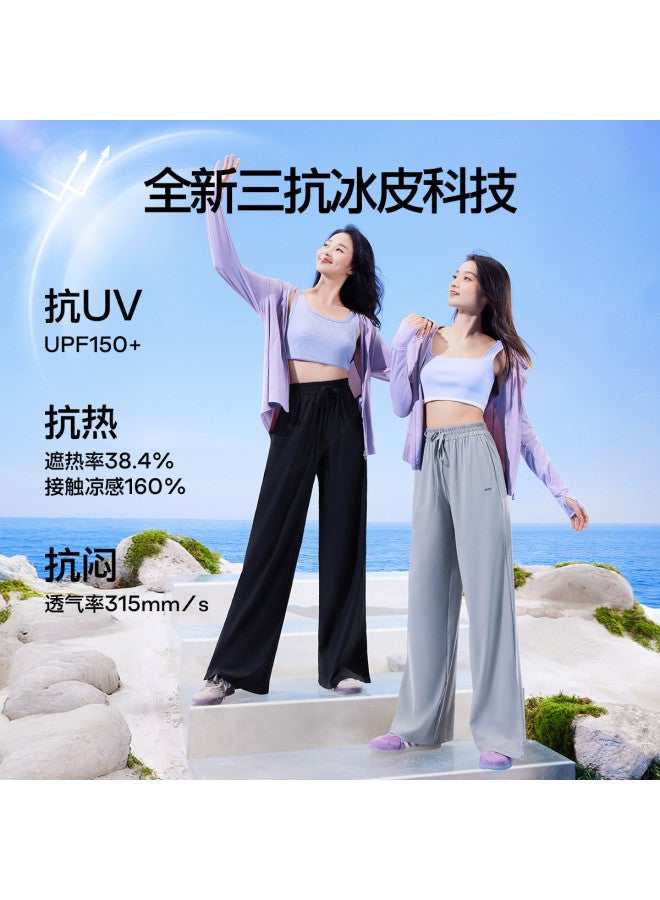 SIINSIIN Iced Skin Sun Protection Wide-Leg Pants Women 2025 Autumn New Style Cool Feeling Casual Sports Pants Loose Slimming Long Pants - Image 5