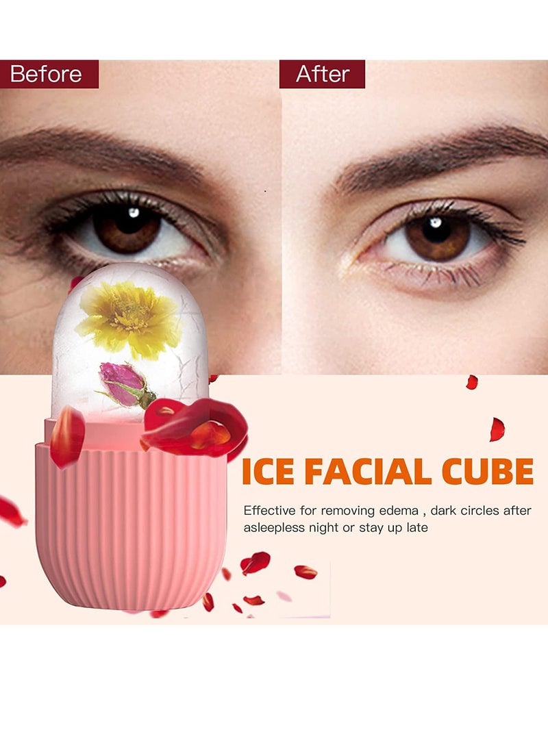 EOTM Portable Silicone Ice Mold Roller For Face And Eyes Puffiness Relief Pink  - Image 4