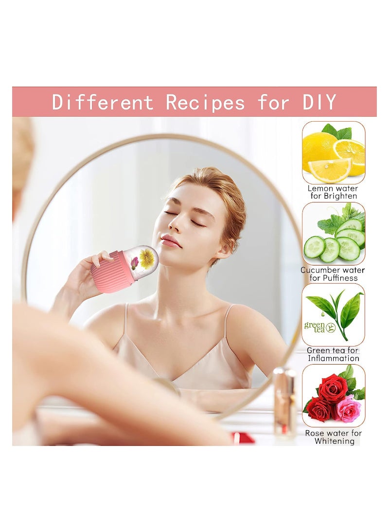 EOTM Portable Silicone Ice Mold Roller For Face And Eyes Puffiness Relief Pink  - Image 5
