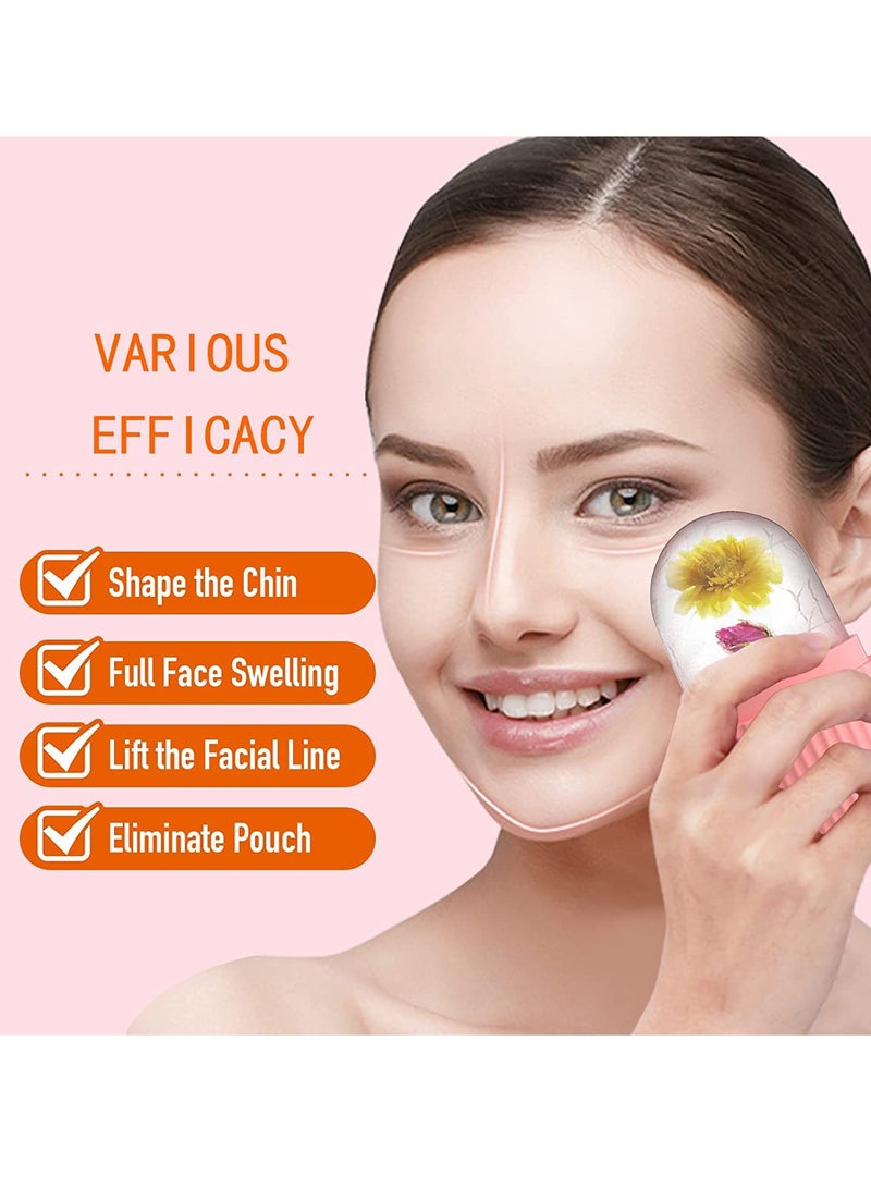 EOTM Portable Silicone Ice Mold Roller For Face And Eyes Puffiness Relief Pink  - Image 2