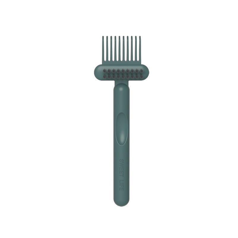 Generic Comb cleaning claw air cushion air bag comb cleaning brush cleaning artifact curling comb cleaner artifact Dark Green (Combing Brush 2 in 1) 
