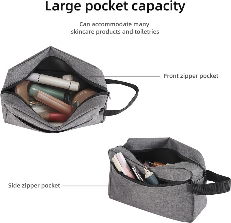Icramsy Travel Toiletry bag Toiletry bag for women men Hanging Cosmetic bag Travel accessories for Women Men, Grey, Modern - Image 4