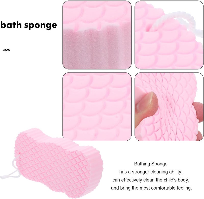 LABRIMP Double-Sided Bath Sponges 4pcs 14x9x5cm Skin-Friendly Shower Tools Bathing Supplies Portable Body Scrubbers for Gentle Exfoliating and Cleaning - Image 3