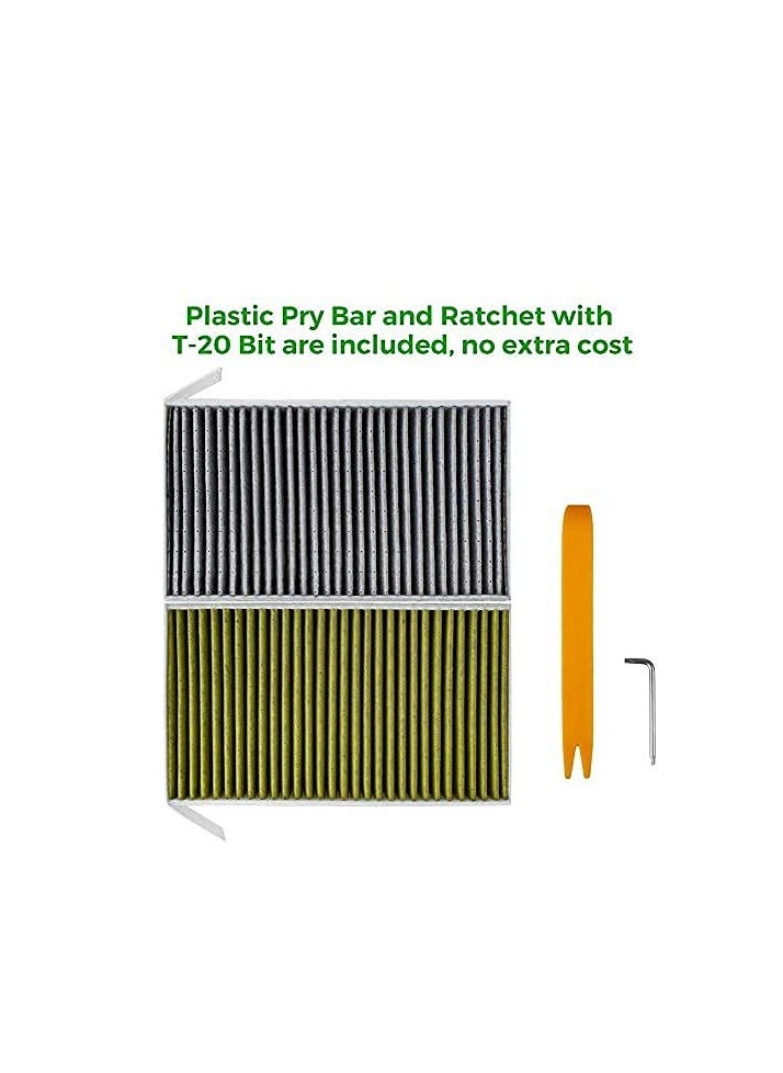 Excefore - Air Filter for Tesla Model 3 Filter Accessories, Replacement Cabin Air Filter for Model 3/Y 2017-2023, with Activated Carbon Replacement Cabin Air Intake Filter (2 Pcs) - Image 1