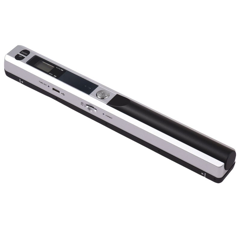 Portable Document Scanner: Silver, 3-Second Fast Scanning, 300/600/900 DPI Emulational Image - 32G SD Card Support, Plug And Play, Handheld Mini Scanner for On-The-Go Document & Book Scanning - Image 1
