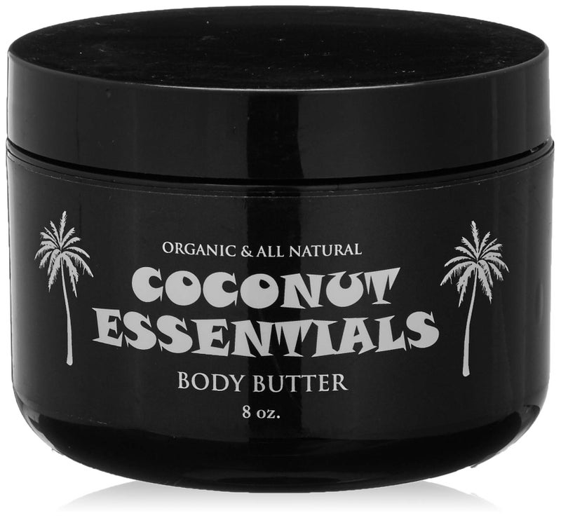 Coconut Essentials - Moisturizing Body Butter, Gluten and Paraben Free, with Coconut Oil, Peppermint, Vitamin E, Shea Butter, Almond, and Sunflower Oil, Body Lotion for Beautiful & Glowing Skin, 8 oz - Image 1